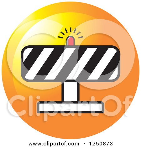Clipart of a Construction Road Block Icon - Royalty Free Vector Illustration by Lal Perera