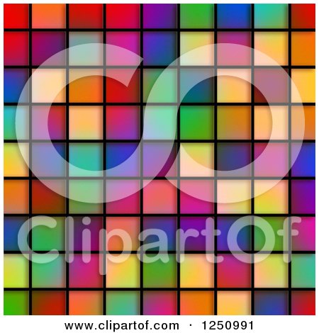 Clipart of a Background of Colorful Tiles - Royalty Free Illustration by Prawny