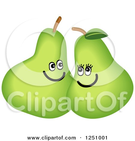 Clipart of a Happy Pair Couple Smiling - Royalty Free Illustration by Prawny