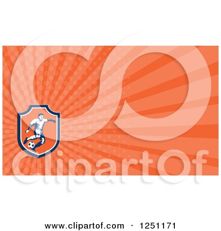 Clipart of a Soccer Player Business Card Design - Royalty Free Illustration by patrimonio