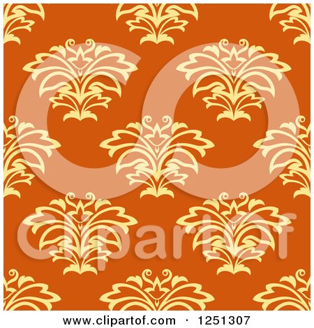 Clipart of a Seamless Floral Background Pattern - Royalty Free Vector Illustration by Vector Tradition SM