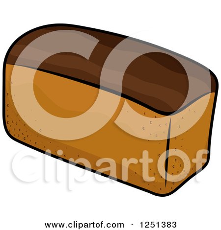 Clipart of a Loaf of Wheat Bread - Royalty Free Vector Illustration by Vector Tradition SM