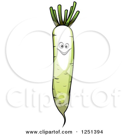 Clipart of a Parsnip Character - Royalty Free Vector Illustration by Vector Tradition SM