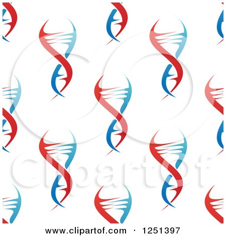Clipart of a Seamless DNA Background Pattern - Royalty Free Vector Illustration by Vector Tradition SM