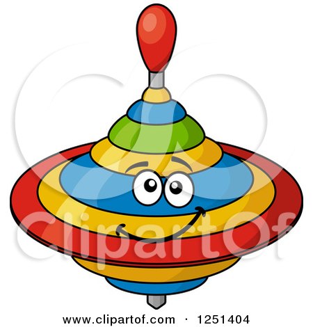Clipart of a Spinner Baby Toy - Royalty Free Vector Illustration by Vector Tradition SM
