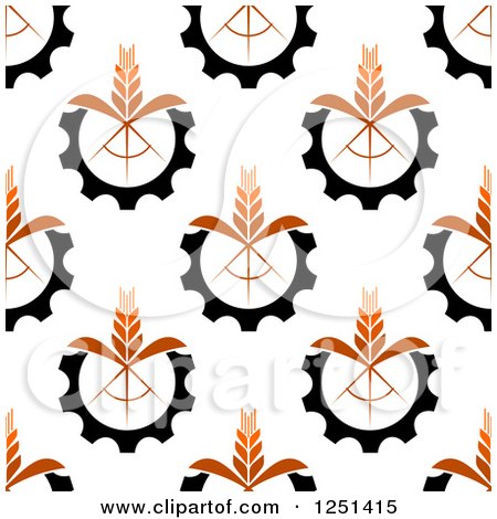 Clipart of a Seamless Wheat Background Pattern - Royalty Free Vector Illustration by Vector Tradition SM