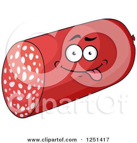 Clipart of a Sausage Character - Royalty Free Vector Illustration by Vector Tradition SM