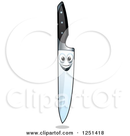 Clipart of a Knife Character - Royalty Free Vector Illustration by Vector Tradition SM