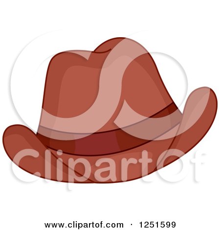 Clipart of a Cowboy Hat - Royalty Free Vector Illustration by BNP Design Studio