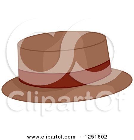 Clipart of a Boater Hat - Royalty Free Vector Illustration by BNP Design Studio