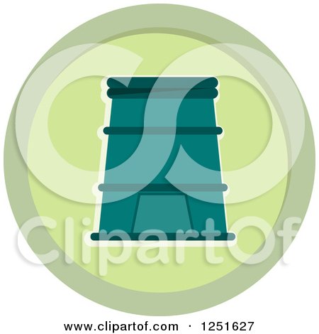 Clipart of a Round Green Vermiposting Composing Icon - Royalty Free Vector Illustration by BNP Design Studio