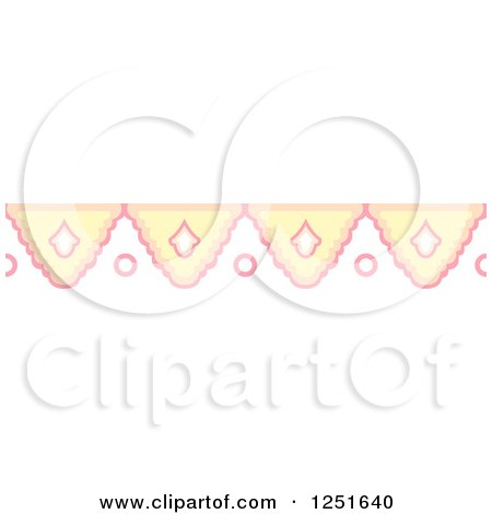 Clipart of a Shappy Chic Yellow and Pink Rule Border - Royalty Free Vector Illustration by BNP Design Studio