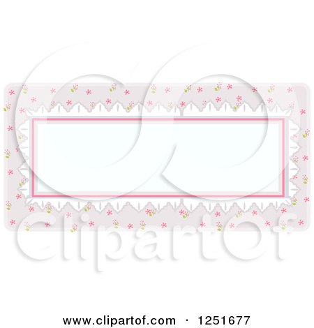 Clipart of a Shappy Chick Oval Rectangular Frame - Royalty Free Vector Illustration by BNP Design Studio