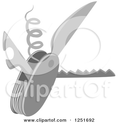 Clipart of a Camping Multi Tool - Royalty Free Vector Illustration by BNP Design Studio
