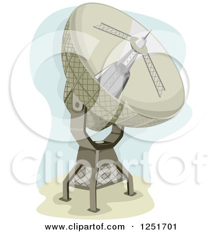 Clipart of a Radio Telescope - Royalty Free Vector Illustration by BNP Design Studio