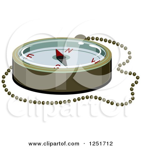 Clipart of a Compass - Royalty Free Vector Illustration by BNP Design Studio