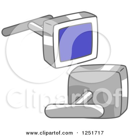 Clipart of Cufflinks - Royalty Free Vector Illustration by BNP Design Studio