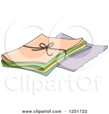 Clipart of Sheets of Fabric - Royalty Free Vector Illustration by BNP Design Studio