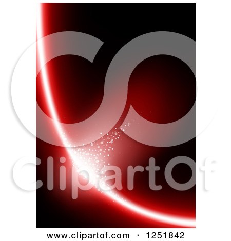 Clipart of a Black Background with a Red Light - Royalty Free Vector Illustration by dero