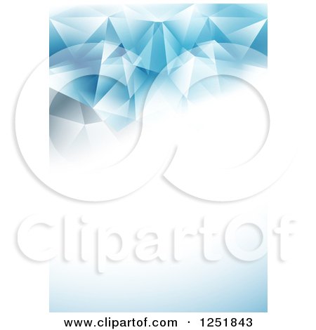 Clipart of a Blue Abstract Background with Text Space - Royalty Free Vector Illustration by dero
