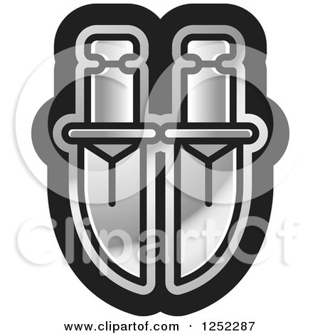 Clipart of Silver Swords - Royalty Free Vector Illustration by Lal Perera