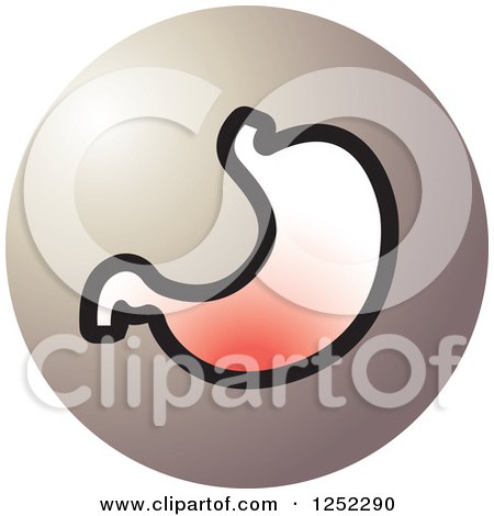 Clipart of a Stomach Icon - Royalty Free Vector Illustration by Lal Perera