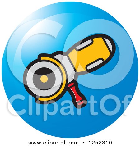 Clipart of a Round Sander Machine Icon - Royalty Free Vector Illustration by Lal Perera