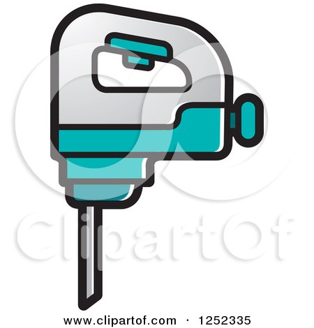 Clipart of a Hand Drill - Royalty Free Vector Illustration by Lal Perera