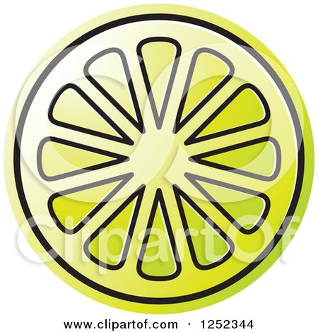 Clipart of a Lemon or Lime - Royalty Free Vector Illustration by Lal Perera