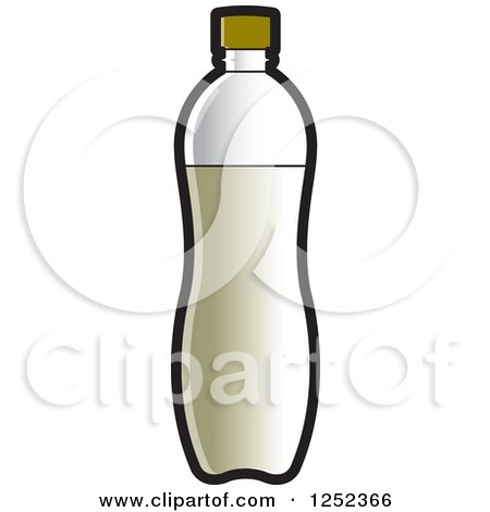 Clipart of a Green Water Bottle - Royalty Free Vector Illustration by Lal Perera