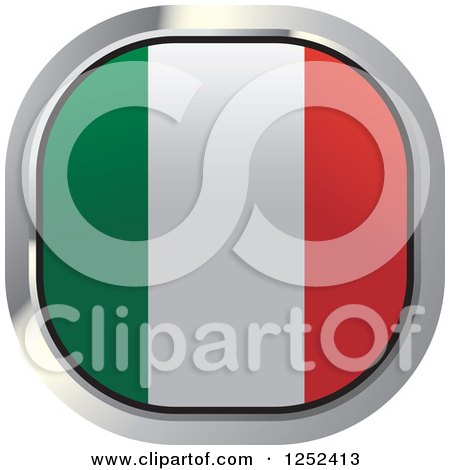 Clipart of a Square Italian Flag Icon - Royalty Free Vector Illustration by Lal Perera