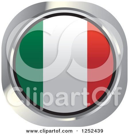Clipart of a Round Italian Flag Icon - Royalty Free Vector Illustration by Lal Perera