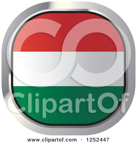 Clipart of a Square Hungarian Flag Icon - Royalty Free Vector Illustration by Lal Perera