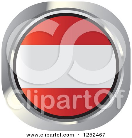 Clipart of a Round Austrian Flag Icon - Royalty Free Vector Illustration by Lal Perera