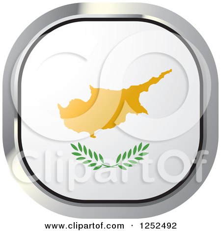 Clipart of a Square Cyprus Flag Icon - Royalty Free Vector Illustration by Lal Perera
