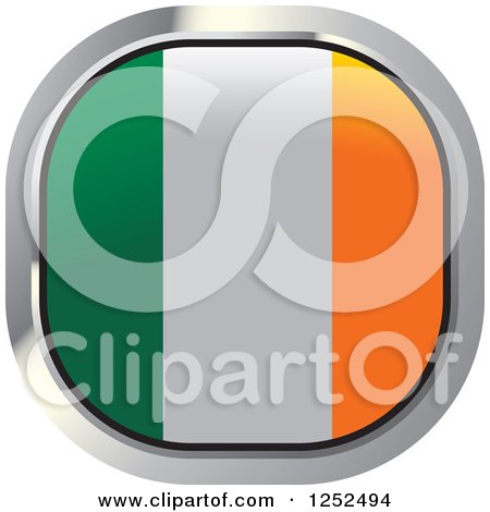 Clipart of a Square Irish Flag Icon - Royalty Free Vector Illustration by Lal Perera