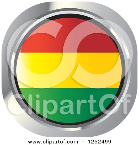 Clipart of a Round Bolivian Flag Icon - Royalty Free Vector Illustration by Lal Perera