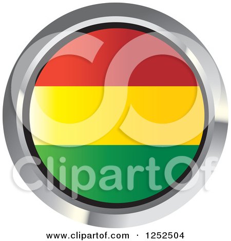 Clipart of a Round Bolivian Flag Icon 2 - Royalty Free Vector Illustration by Lal Perera