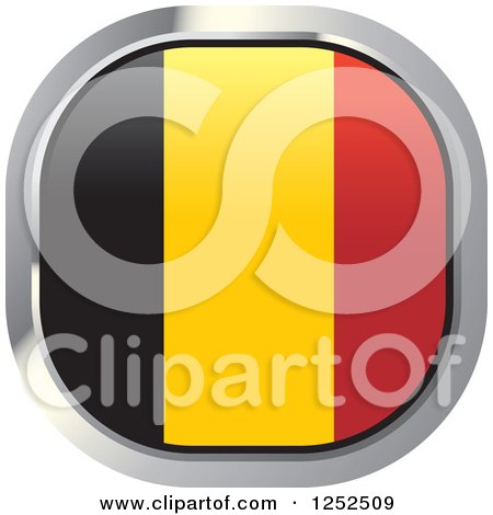 Clipart of a Square Belgian Flag Icon - Royalty Free Vector Illustration by Lal Perera