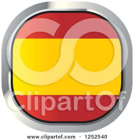 Clipart of a Square Spanish Flag Icon - Royalty Free Vector Illustration by Lal Perera