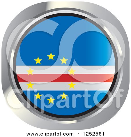 Clipart of a Round Cape Verde Flag Icon - Royalty Free Vector Illustration by Lal Perera