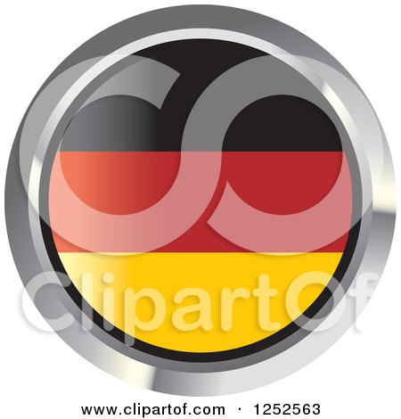 Clipart of a Round German Flag Icon 2 - Royalty Free Vector Illustration by Lal Perera
