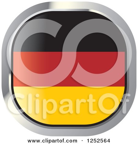 Clipart of a Square German Flag Icon - Royalty Free Vector Illustration by Lal Perera