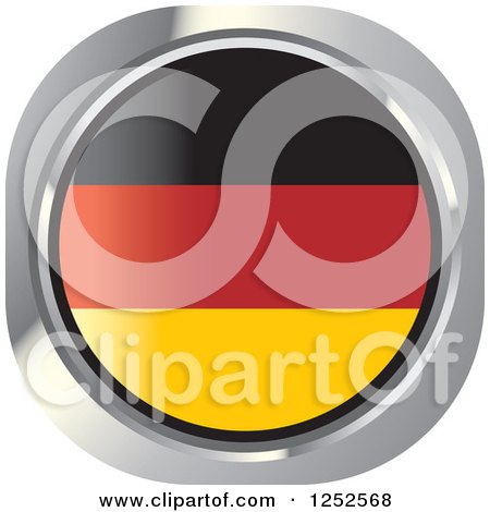 Clipart of a Round German Flag Icon - Royalty Free Vector Illustration by Lal Perera