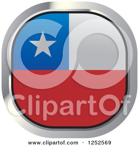 Clipart of a Square Chilean Flag Icon - Royalty Free Vector Illustration by Lal Perera
