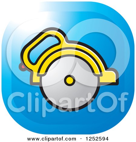 Clipart of a Circular Saw Icon - Royalty Free Vector Illustration by Lal Perera