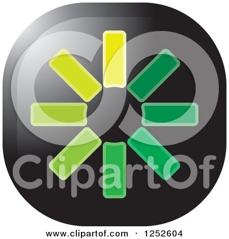 Clipart of a Green Asterisk Icon - Royalty Free Vector Illustration by Lal Perera