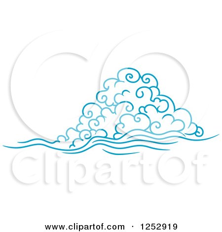 Clipart of a Blue Wind or Cloud 7 - Royalty Free Vector Illustration by Vector Tradition SM