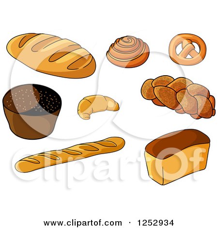 Clipart of Breads - Royalty Free Vector Illustration by Vector Tradition SM