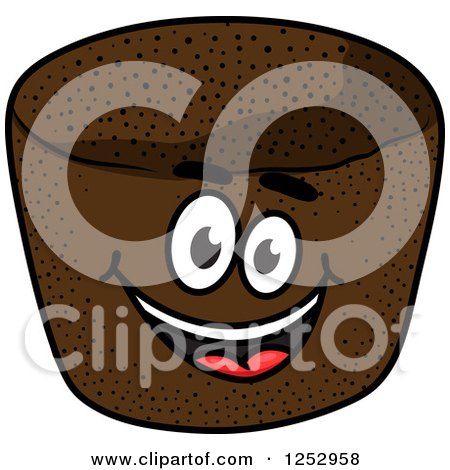 Clipart of a Rye Bread Character - Royalty Free Vector Illustration by Vector Tradition SM